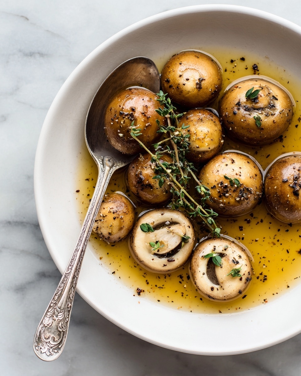 Creamy Garlic Butter Tuscan Mushrooms Recipe