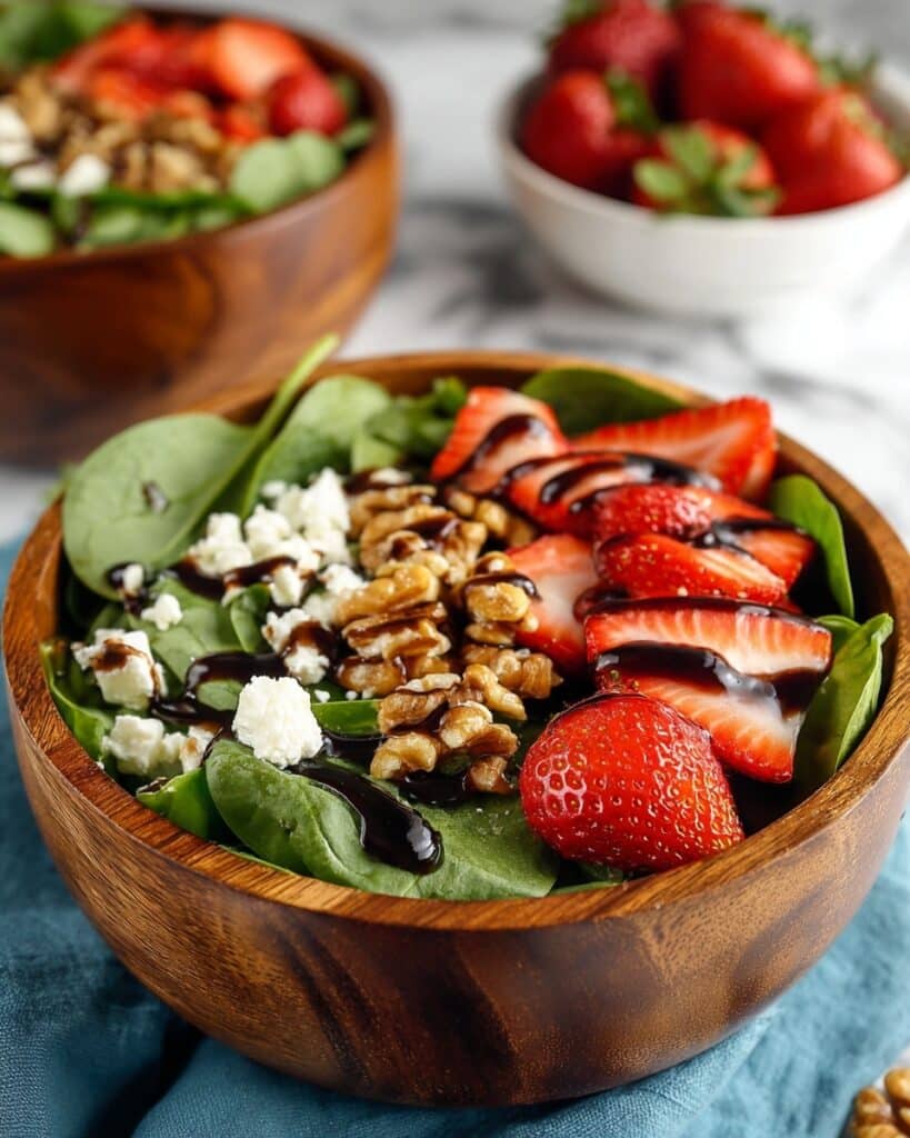 Spinach Strawberry Salad with Feta Cheese Recipe