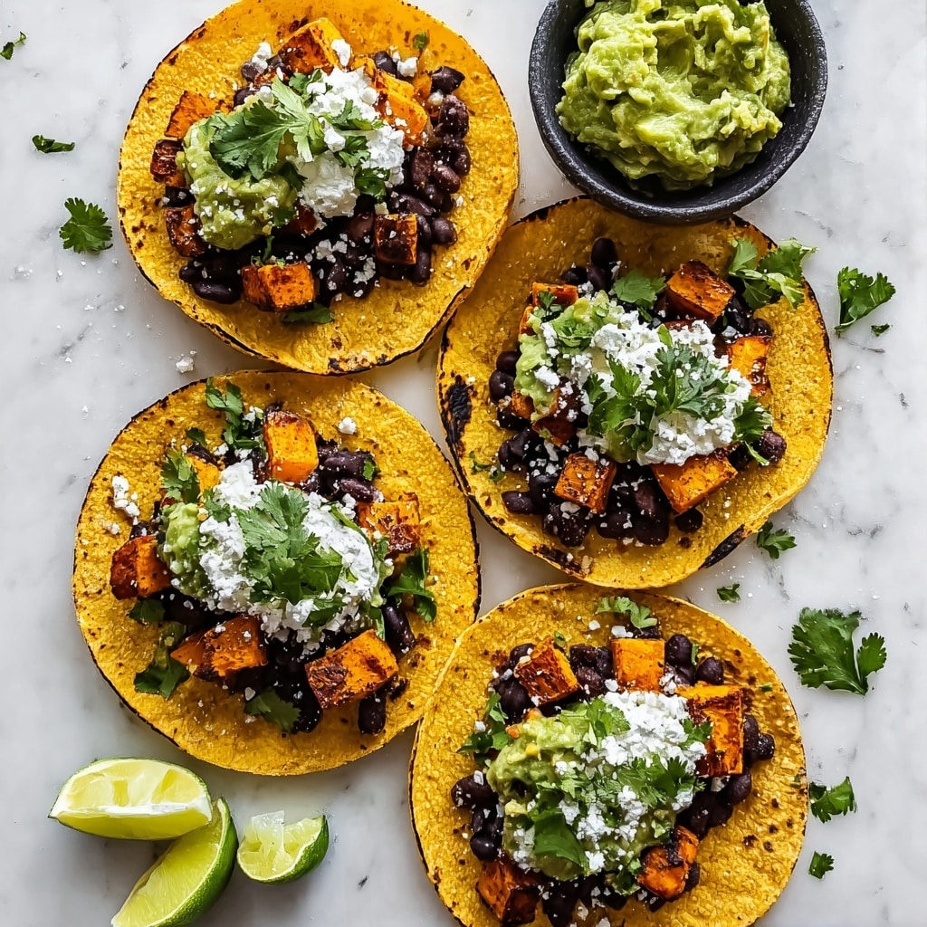 Crispy Chipotle Sweet Potato Tacos with Lime Crema Recipe - Recipe Image