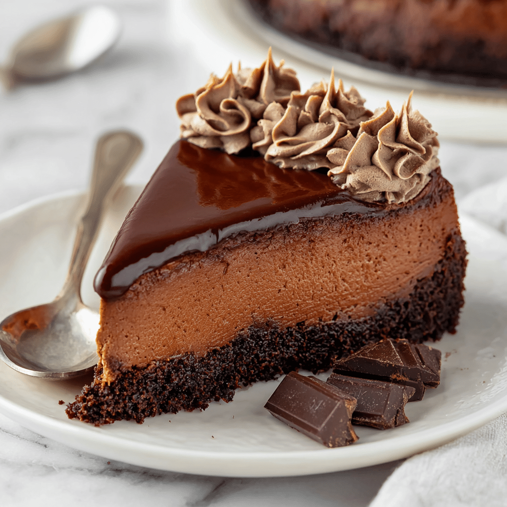 Keto Chocolate Cheesecake Recipe - Recipe Image