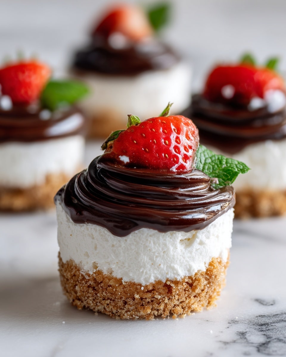 No-Bake Mini Strawberry Cheesecakes Recipe - Recipe Image
