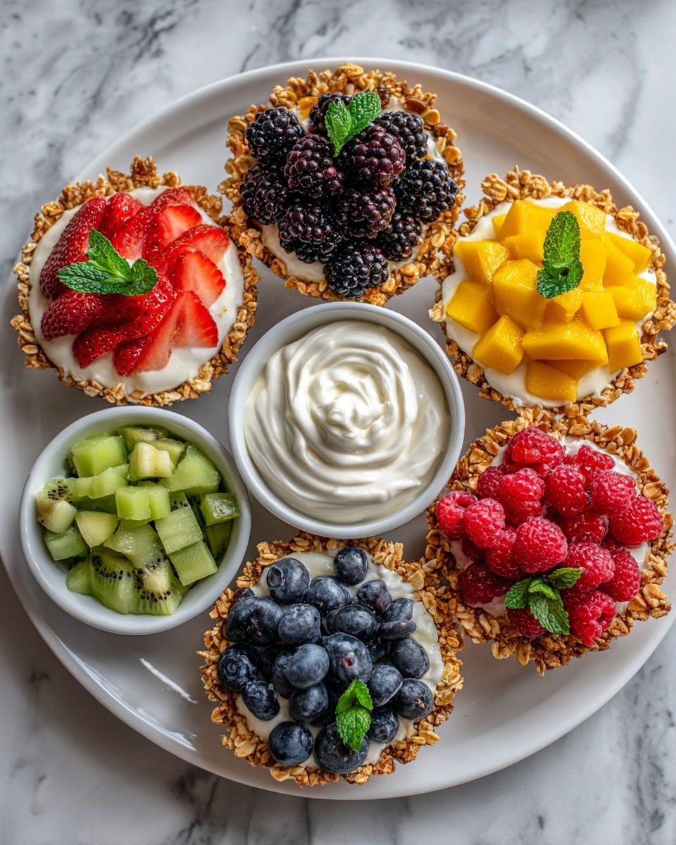 Breakfast Granola Cups with Yogurt and Berries Recipe - Recipe Image