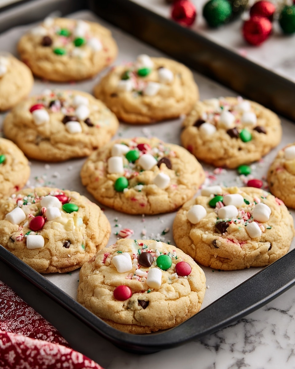 Cake Mix Chocolate Chip Santa Cookies Recipe - Recipe Image
