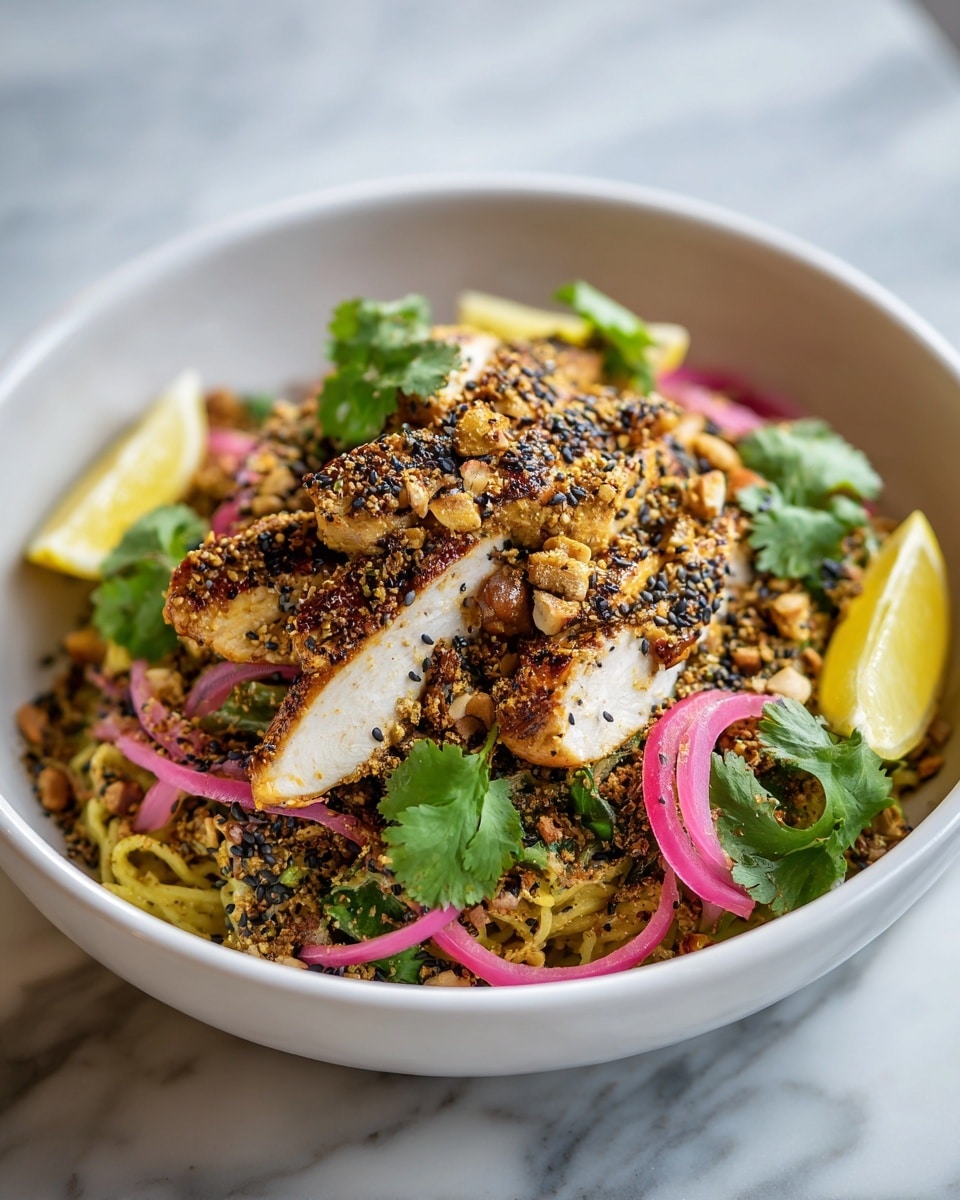 Lemon Garlic Chicken Noodle Bowl Recipe - Recipe Image