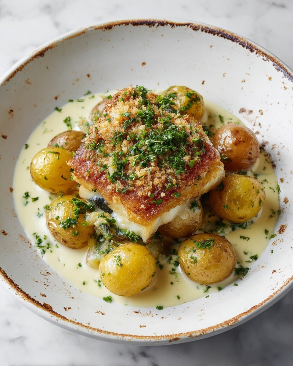 Creamy Cod and Potato Skillet Recipe - Recipe Image