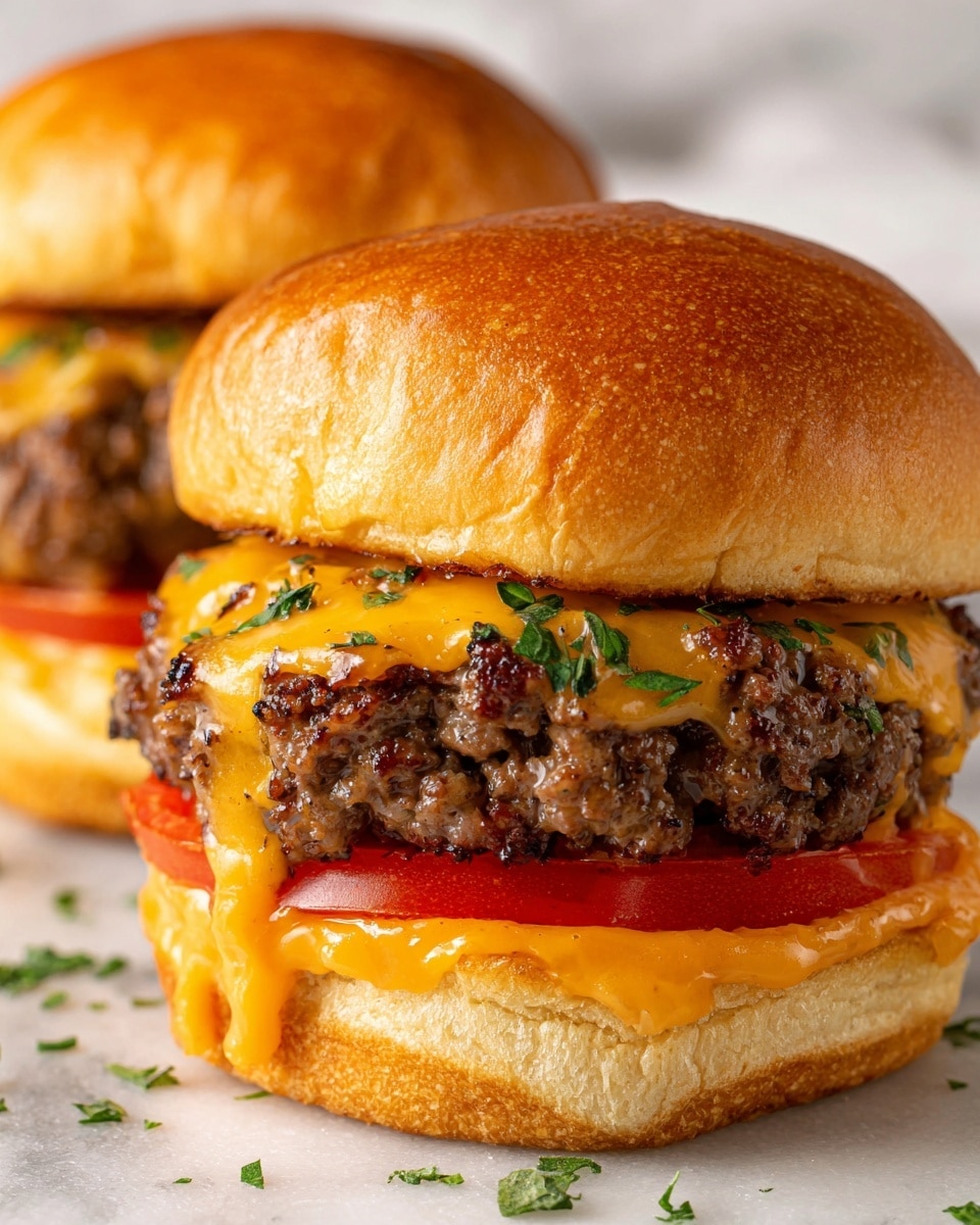 Pull-Apart Cheeseburger Sliders Recipe - Recipe Image