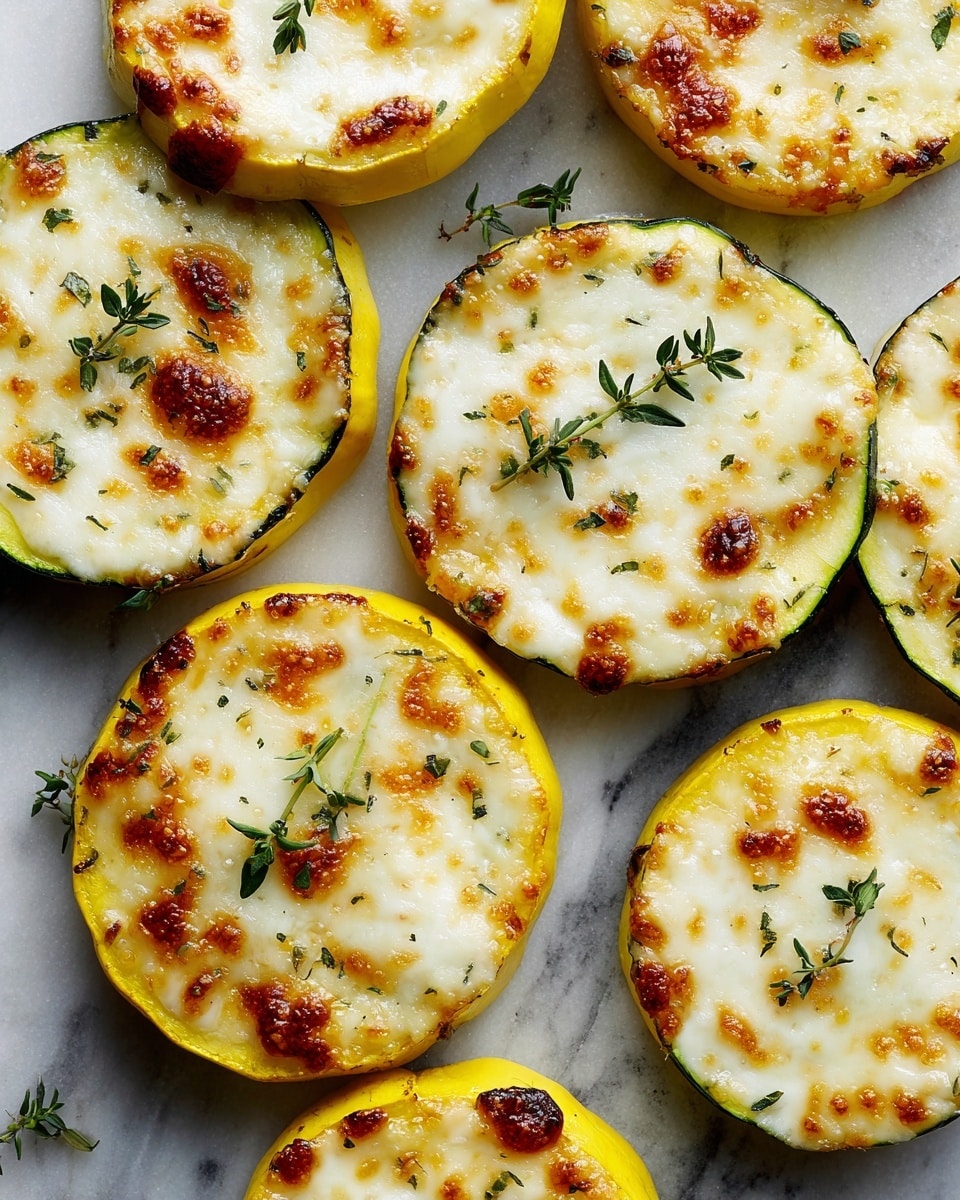 Cheesy Baked Squash Rounds Recipe - Recipe Image