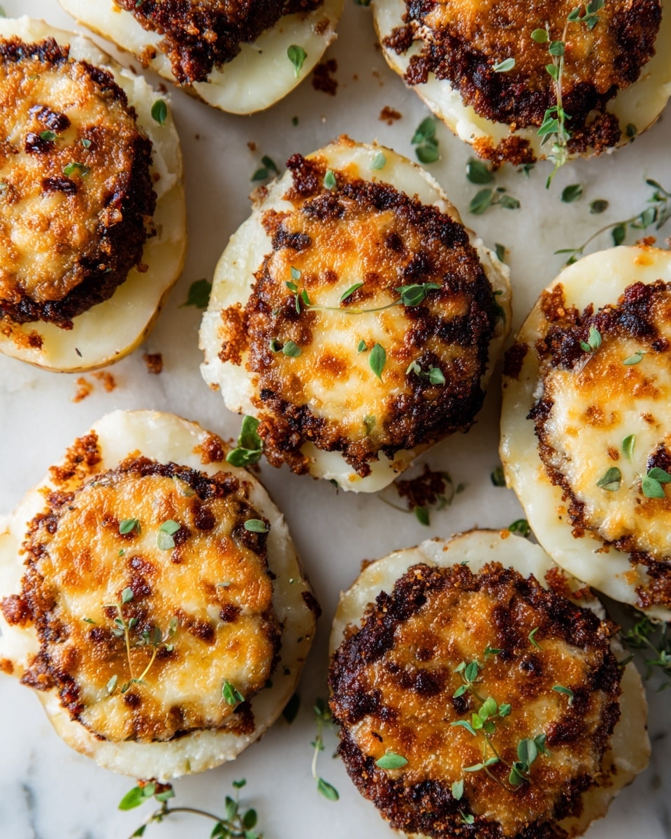 Garlic Parmesan Beef Chops with Cheesy Scalloped Potatoes Recipe - Recipe Image