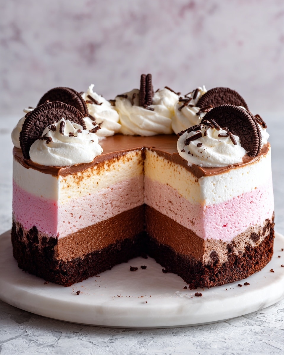 No-Bake Kinder Cheesecake with Kinder Bueno Pieces Recipe - Recipe Image