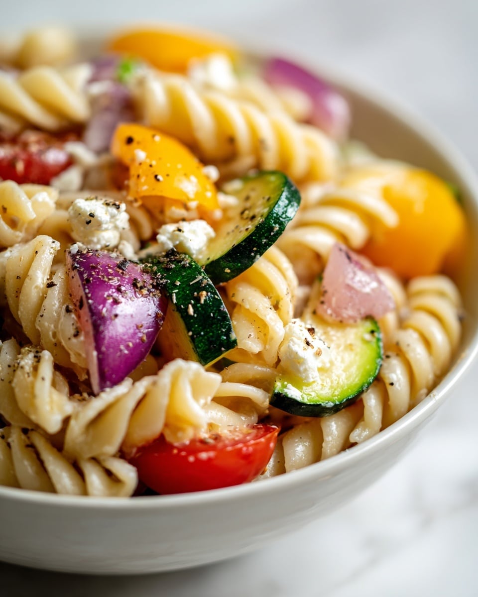 Feta & Roasted Veggie Pasta Recipe - Recipe Image