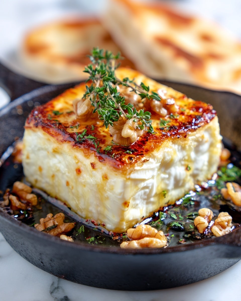 Caramelized Feta with Chili-Honey – Irresistible & Easy Appetizer Recipe - Recipe Image