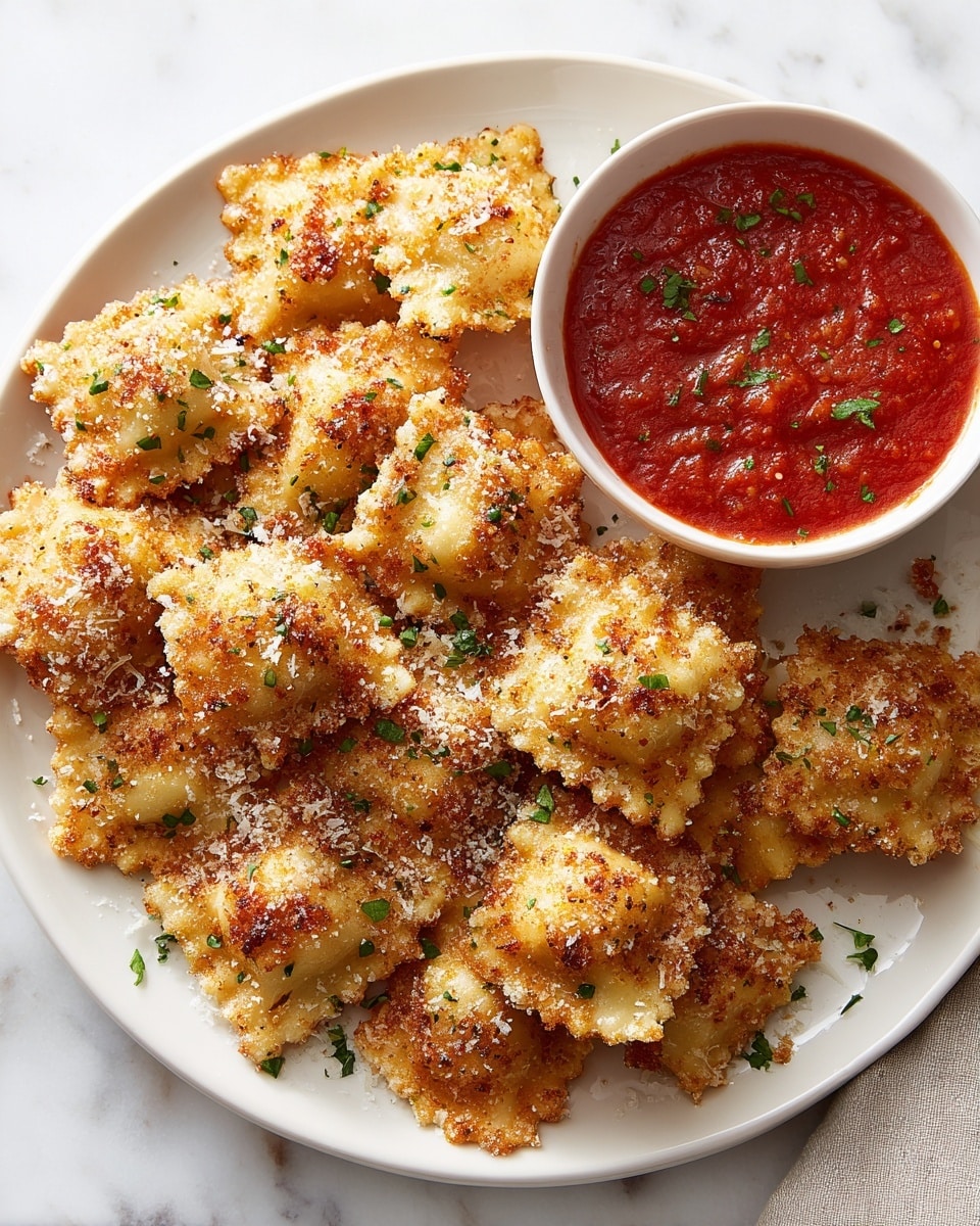 Air Fryer Ravioli with Parmesan and Italian Seasoning Recipe - Recipe Image
