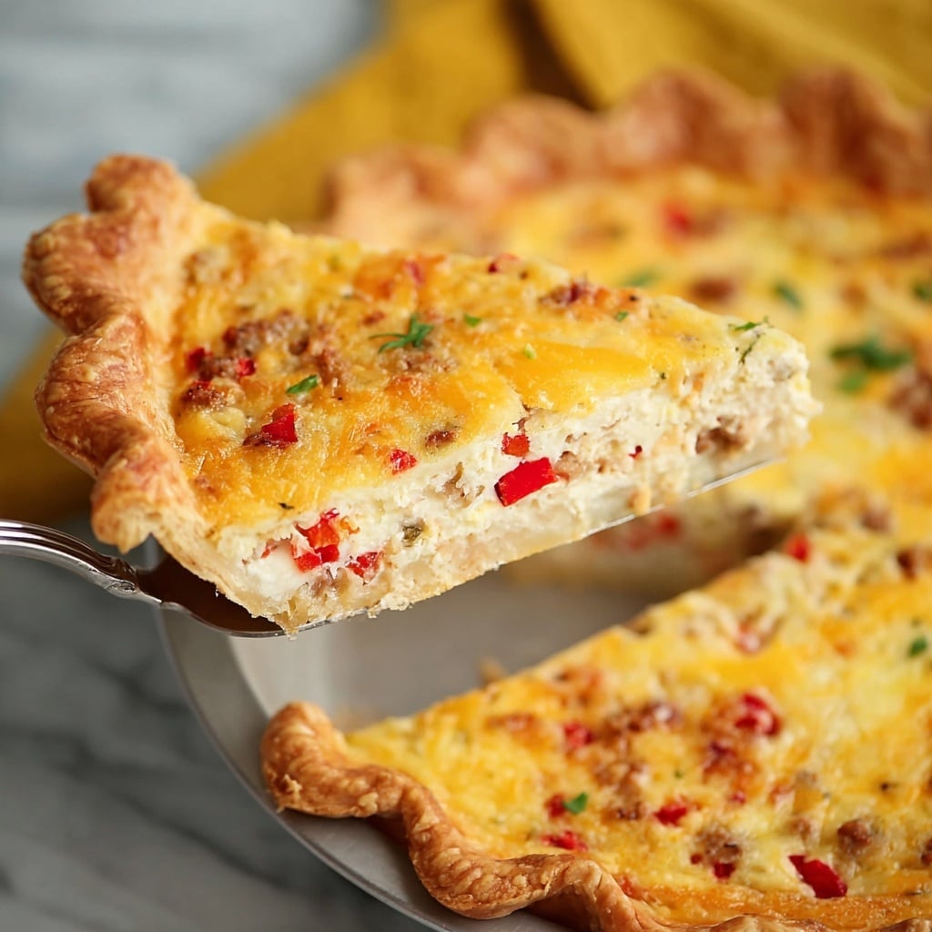 Bacon and Pimento Cheese Quiche Recipe - Recipe Image