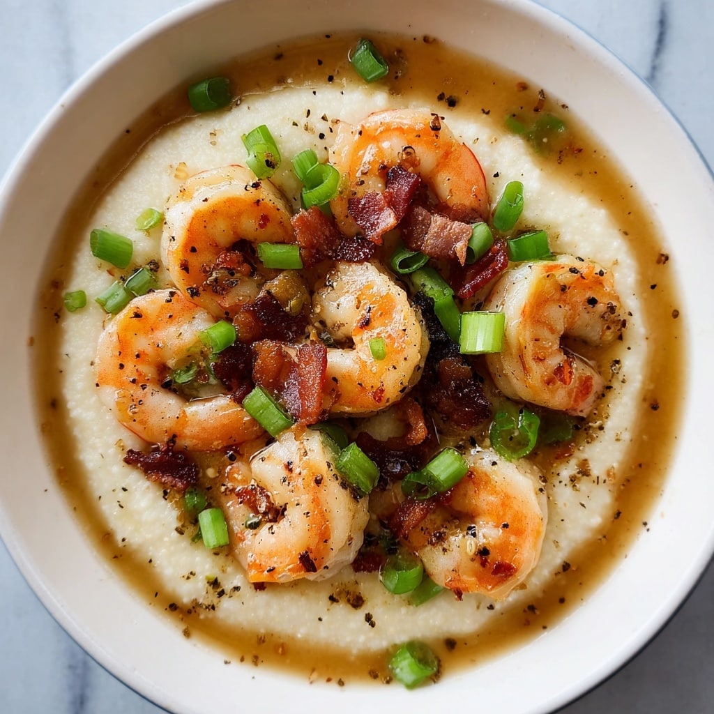 Creamy Shrimp and Grits with Bacon and Lemon Recipe - Recipe Image