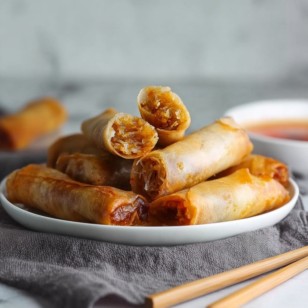 Baked Apple Pie Rice Paper Rolls Recipe - Recipe Image