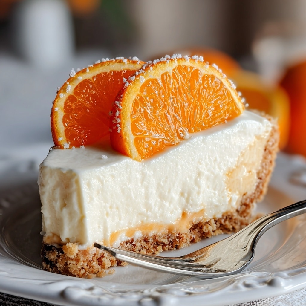 No-Bake Orange Creamsicle Cheesecake Recipe - Recipe Image