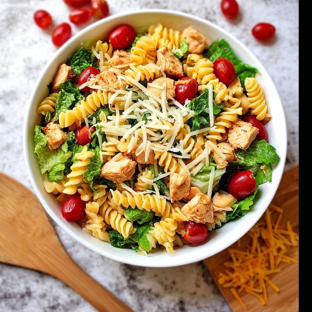 Chicken Caesar Pasta Salad Recipe - Recipe Image