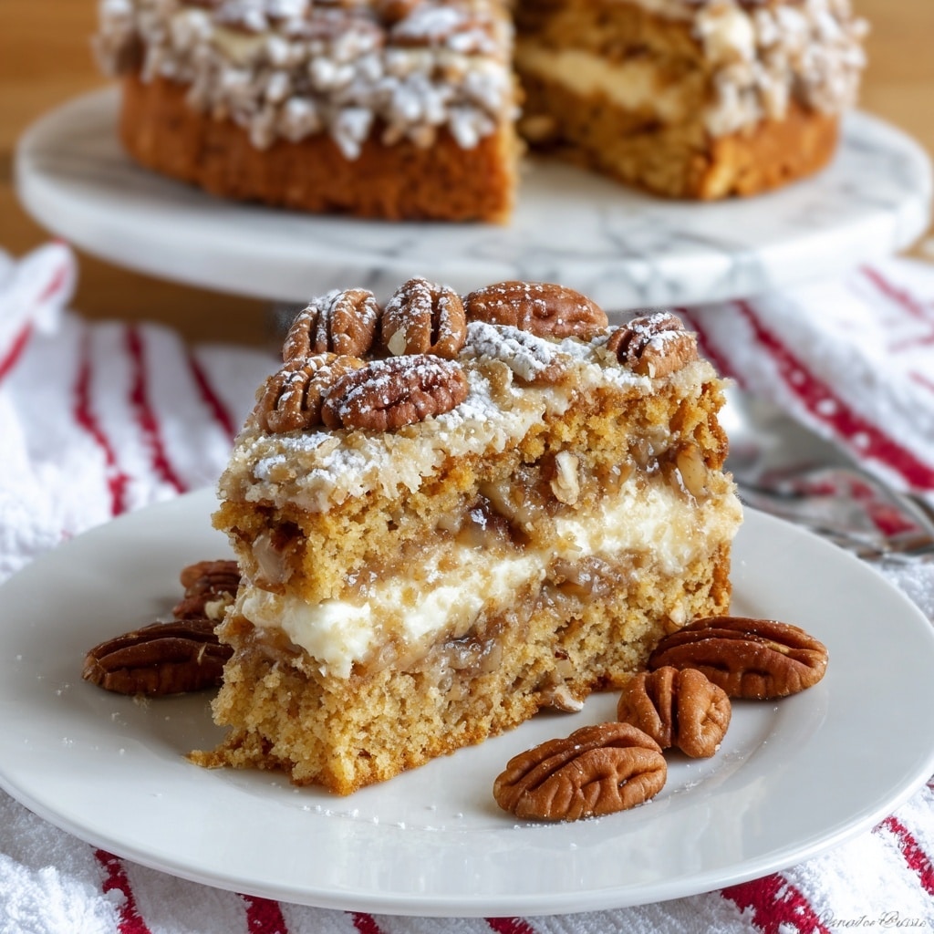 Pecan Pie Cake Recipe - Recipe Image