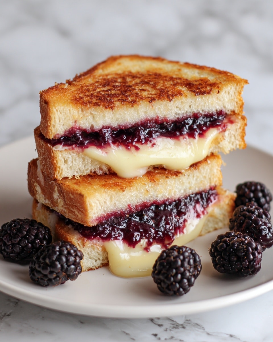 Balsamic Blackberry Bliss Grilled Cheese Recipe - Recipe Image