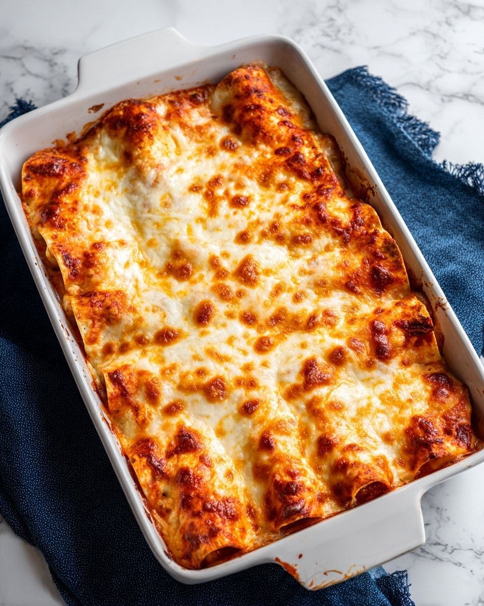 White Chicken Enchiladas with Creamy Green Chile Sauce Recipe - Recipe Image