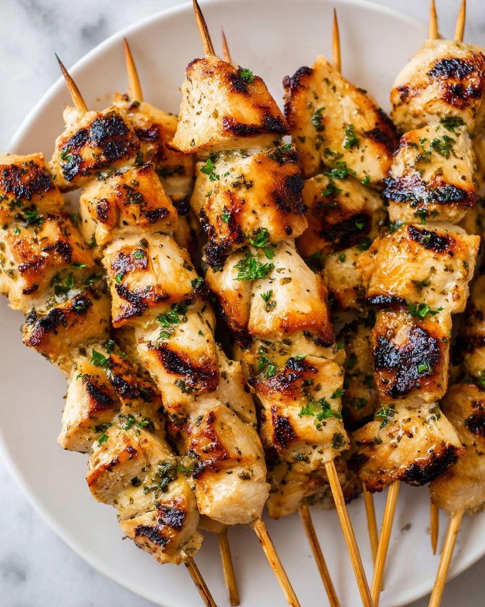 Garlic Parmesan Chicken Kebabs Recipe - Recipe Image