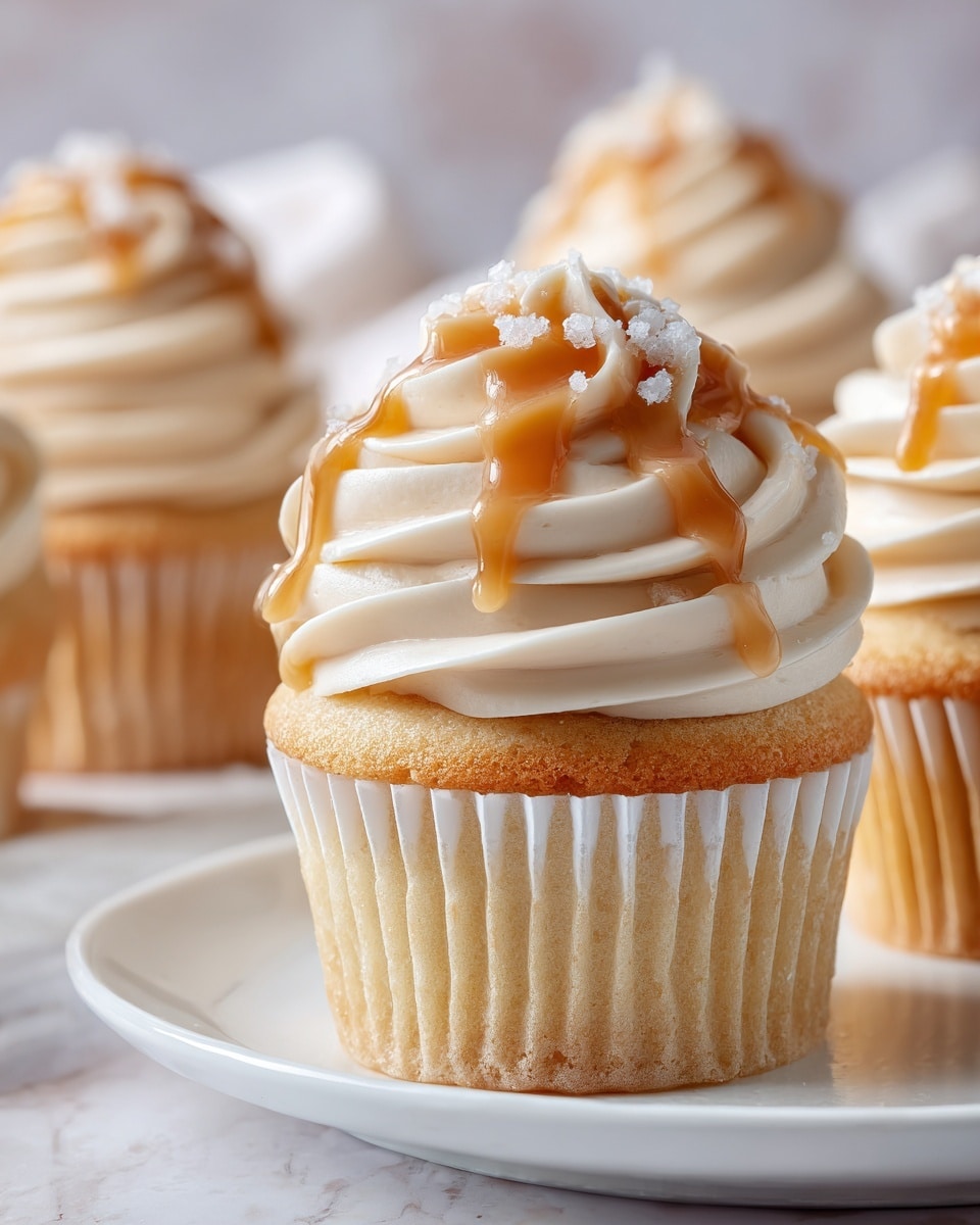 Gooey Salted Caramel Cupcakes Recipe - Recipe Image