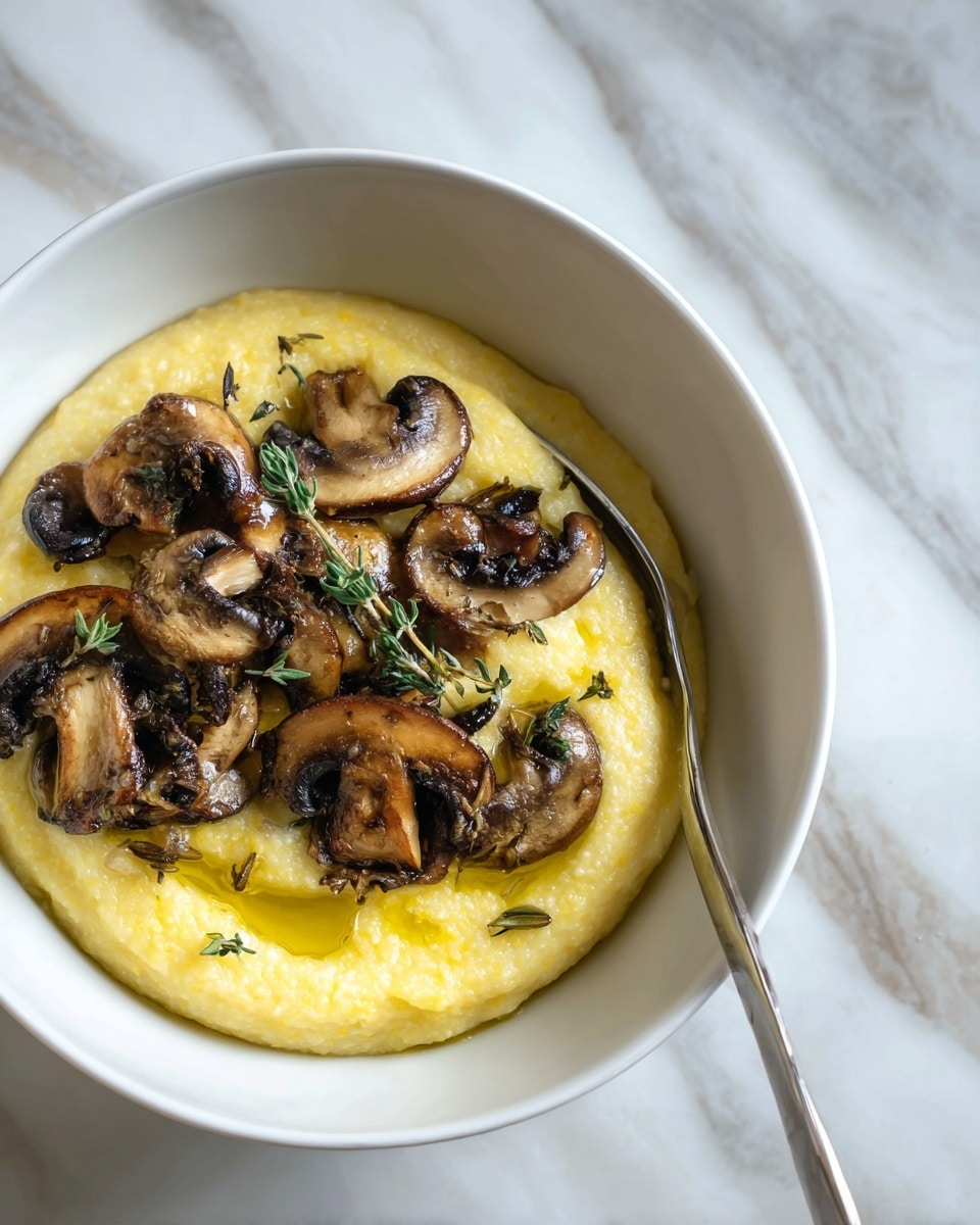 Polenta with Wild Mushrooms, Garlic, and Sage Recipe - Recipe Image