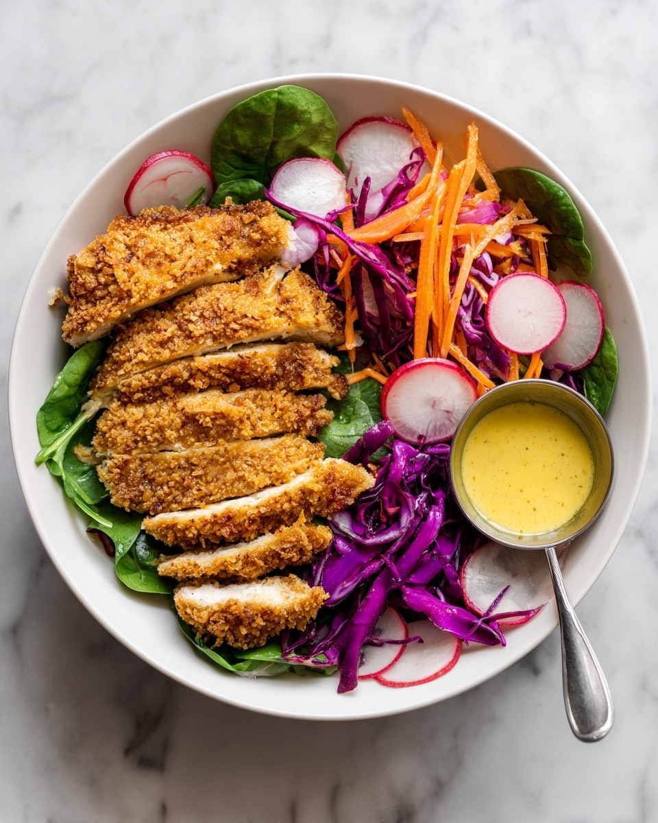 Coconut Chicken Salad with Warm Honey Mustard Vinaigrette Recipe - Recipe Image