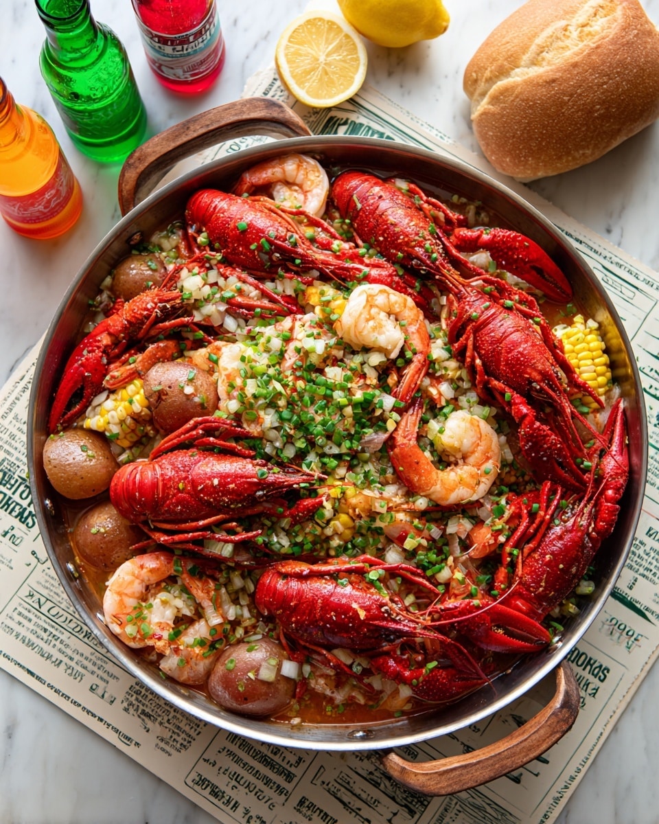 Stovetop Crawfish Boil with Garlic Butter Sauce Recipe - Recipe Image