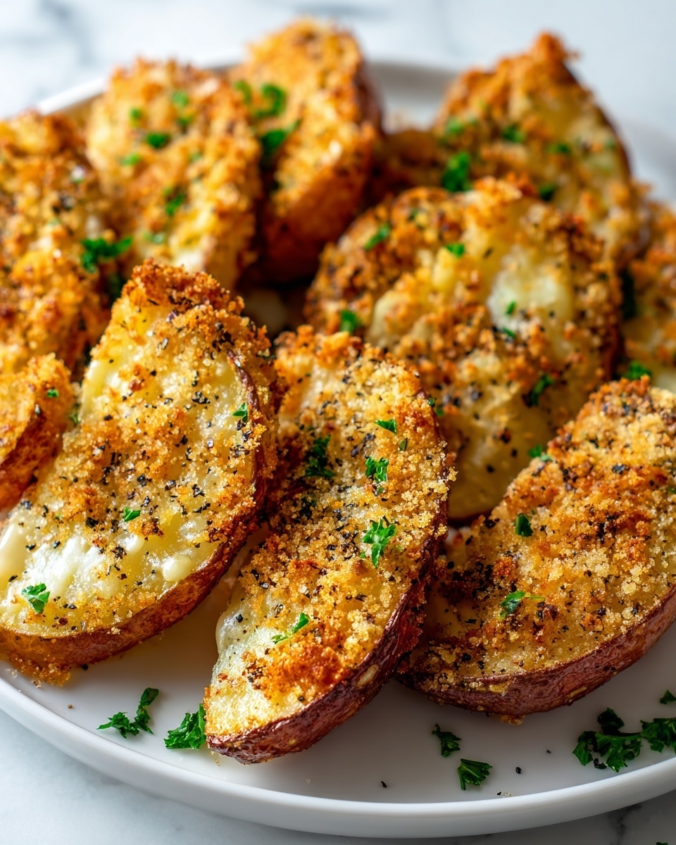 Baked Garlic Parmesan Potato Wedges Recipe - Recipe Image