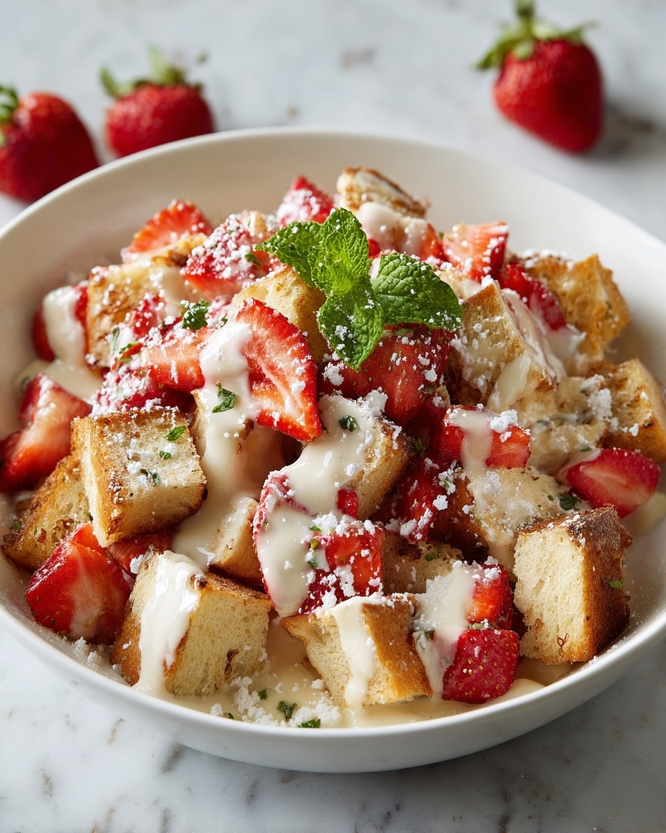 Strawberries & Cream French Toast Casserole Recipe - Recipe Image