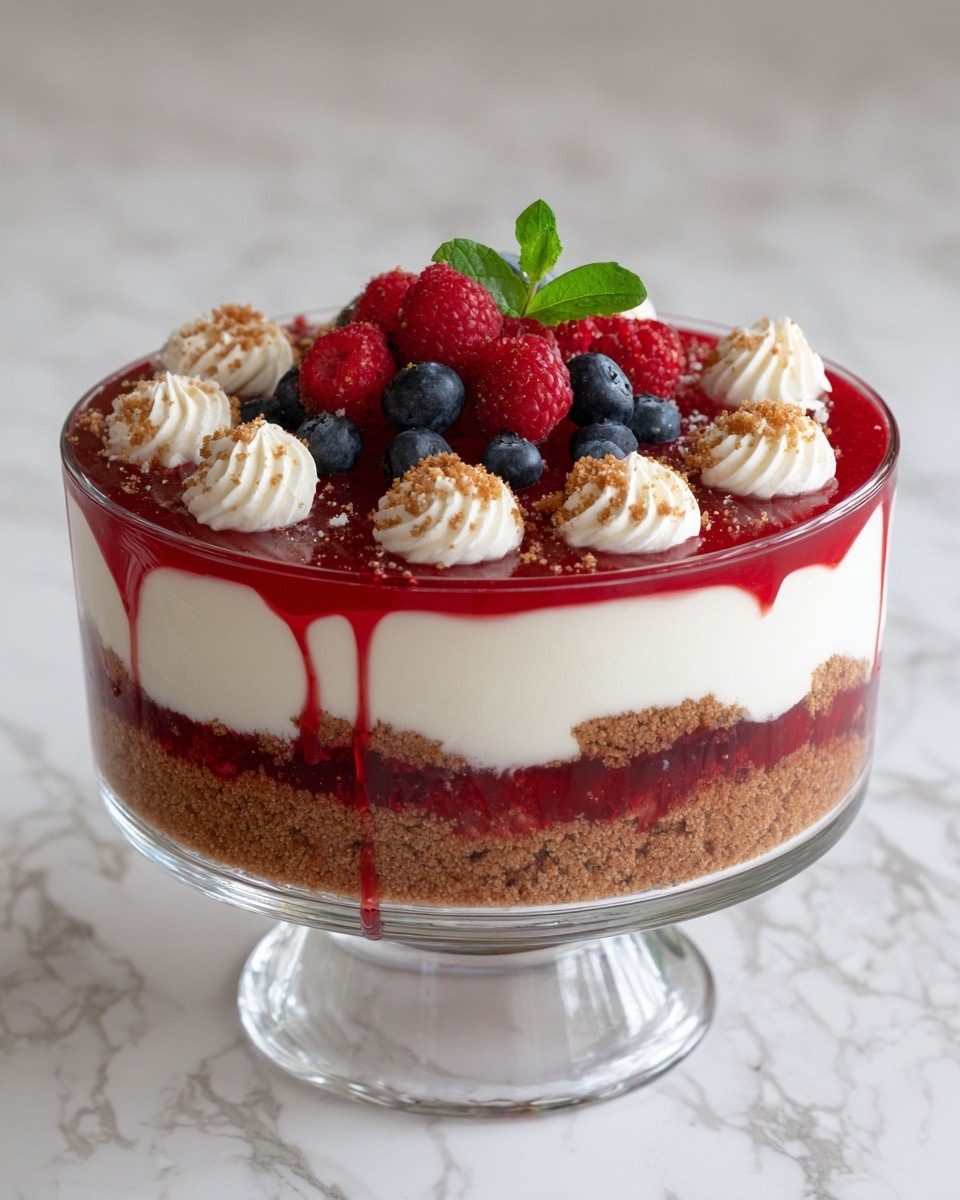Red Velvet Trifle with White Chocolate Pudding and Mixed Berries Recipe - Recipe Image