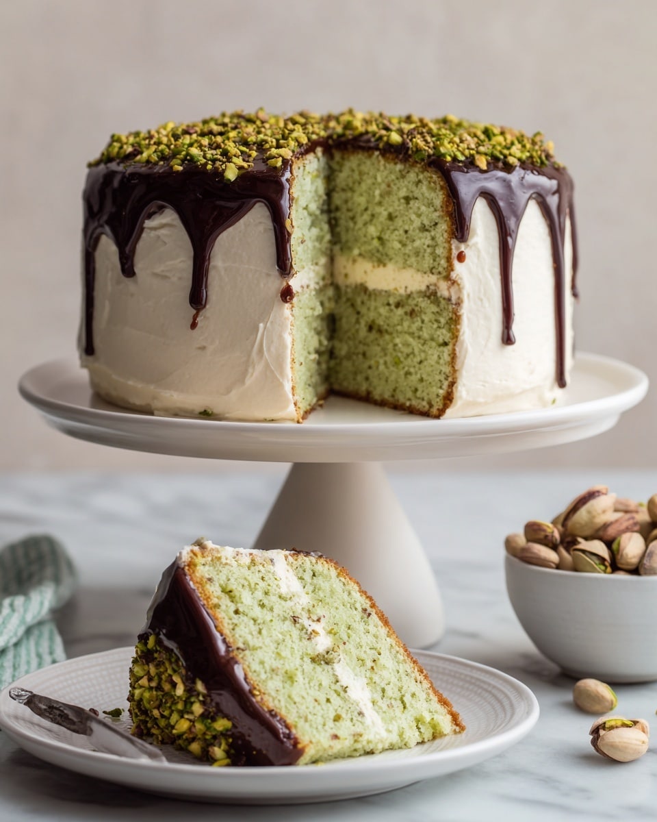Pistachio Cream Cake Recipe - Recipe Image