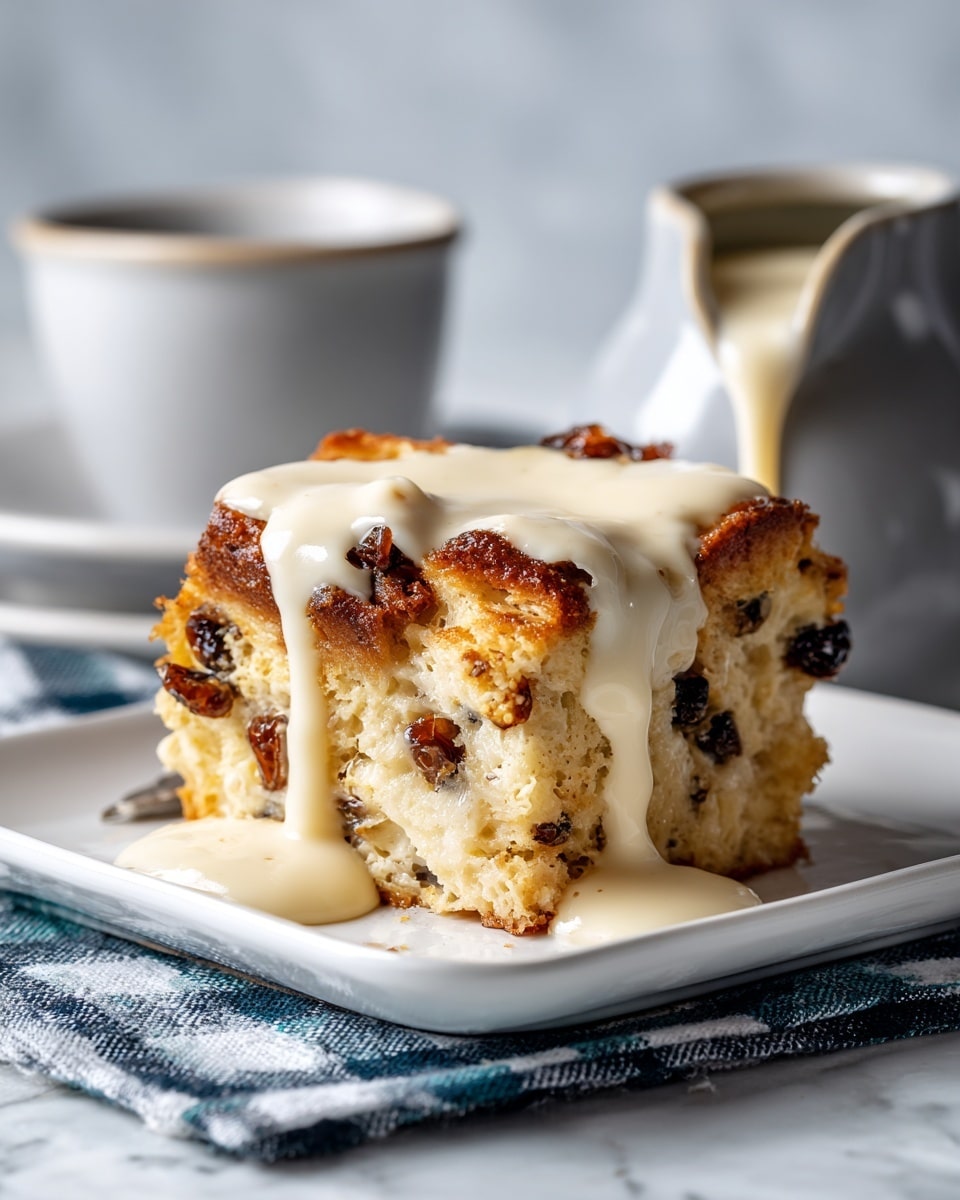 Bread Pudding with Vanilla Sauce Recipe - Recipe Image
