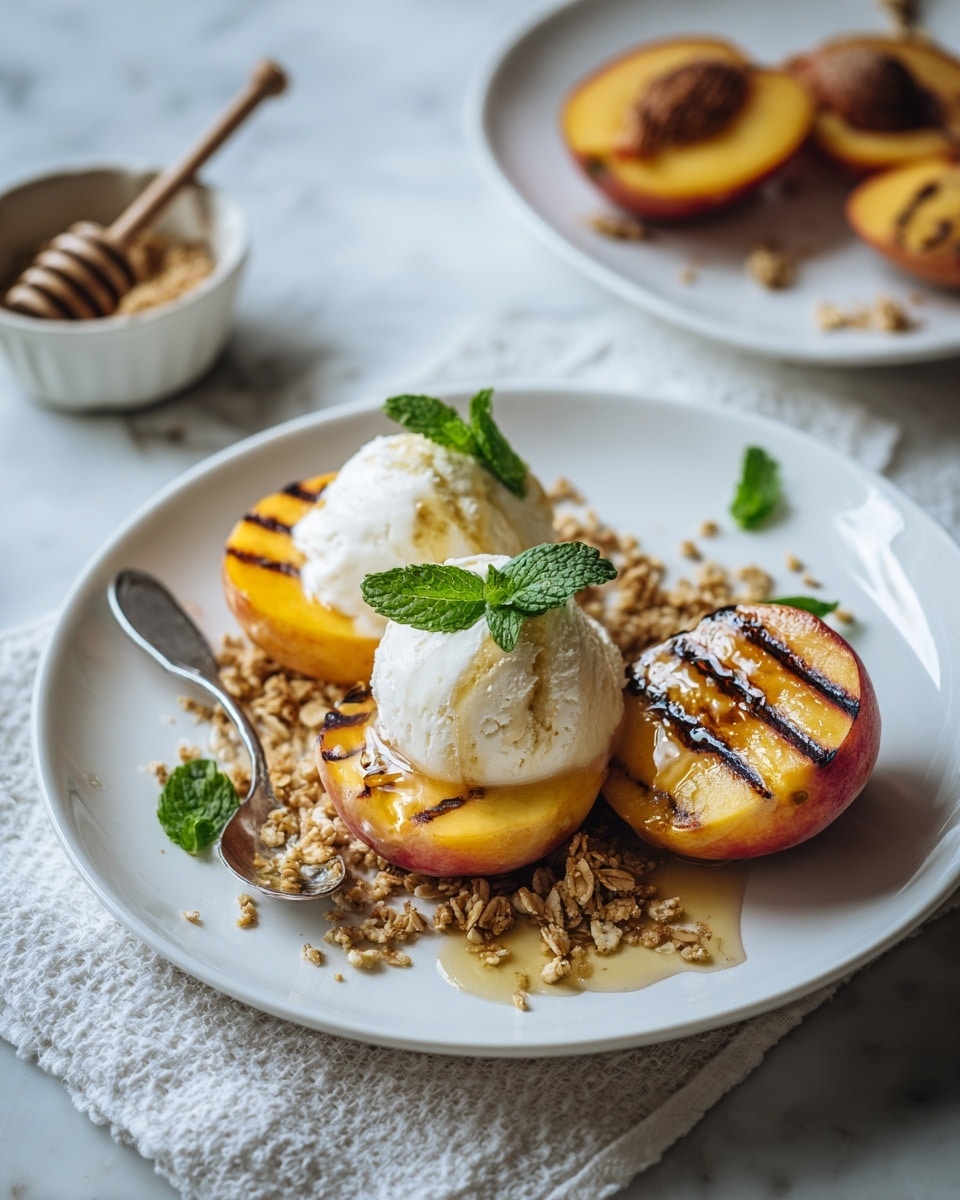 Grilled Peach Sundaes Recipe - Recipe Image