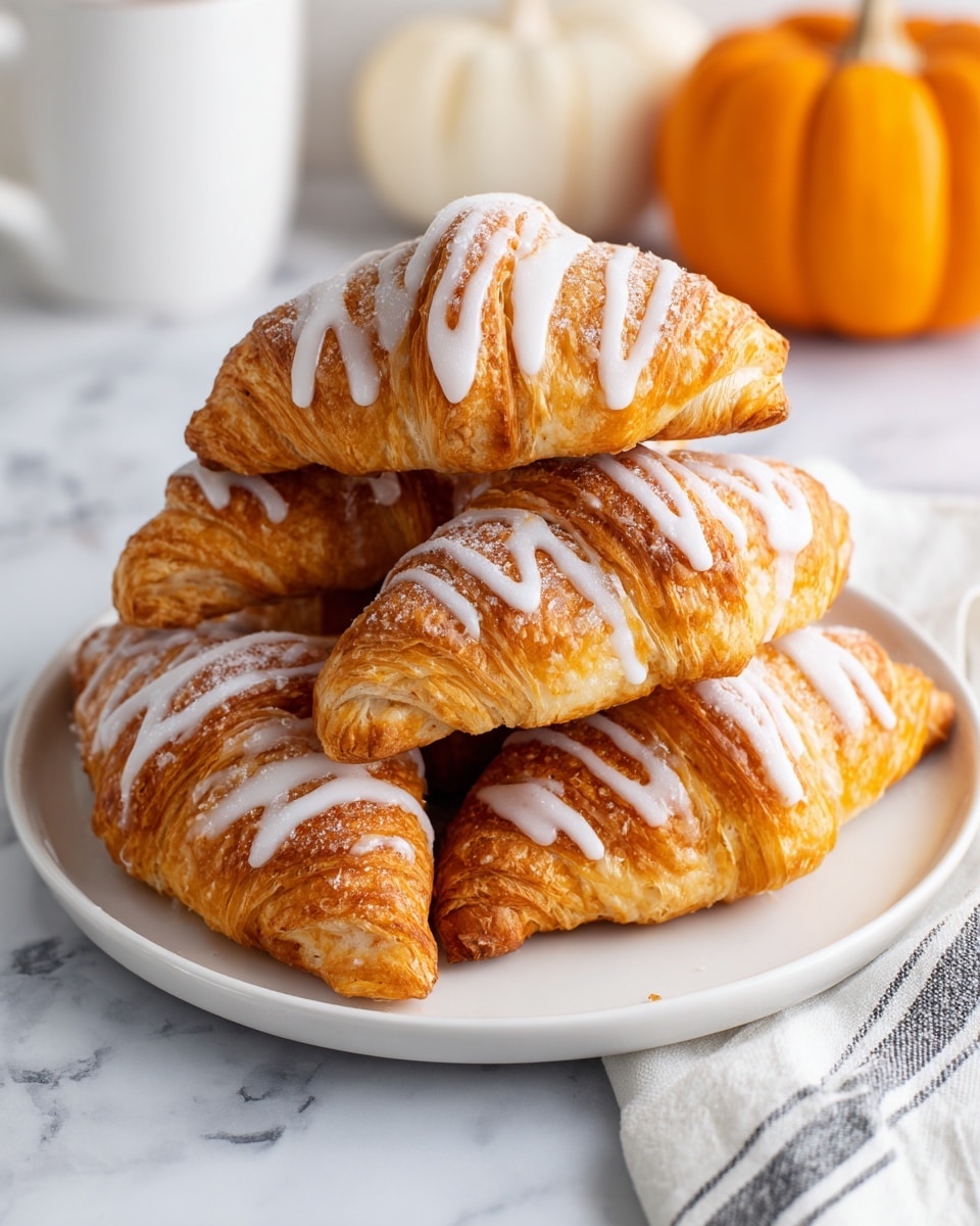 Pumpkin Pie Crescents with Maple Glaze Recipe - Recipe Image